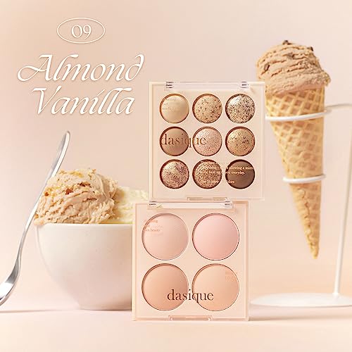 Dasique Blending Mood Cheek 09 Almond Vanilla 4 Blendable Shades in Lightweight Smooth Powder Vegan Blush - Image 3