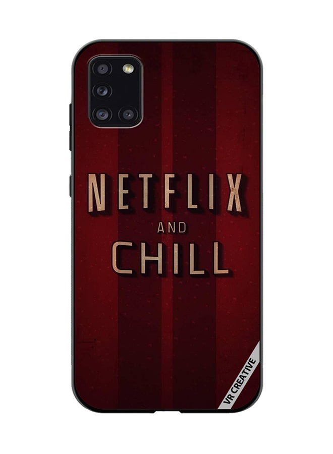 VR CREATIVE Protective Case Cover For Samsung Galaxy A31 Netflix And Chill Design Multicolour - Image 1