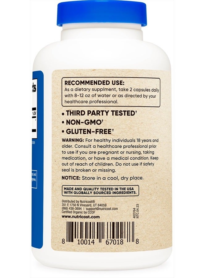 Nutricost Shiitake Mushroom, Made Organic Shiitake  1000mg,180 Capsules - Image 4