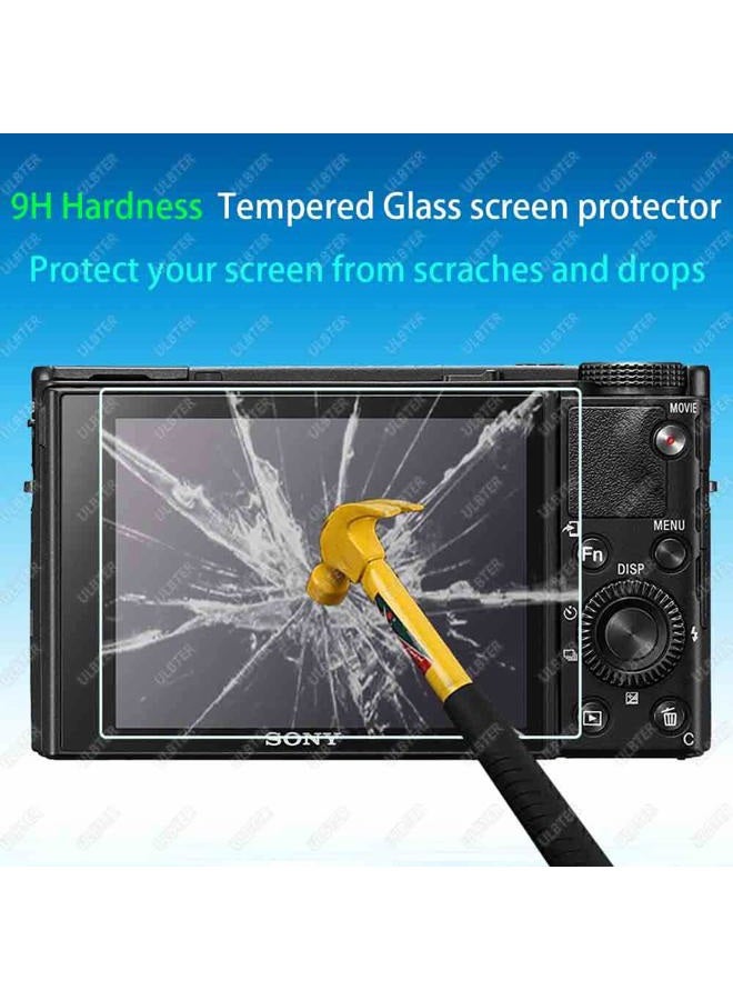ULBTER BTER DSC-RX100M7 Screen Protector for Sony RX100 VII Digital Camera,UL 0.3mm 9H Hardness Tempered Glass Cover Anti-Scrach Anti-Fingerprint Anti-Bubble Anti-Water Anti-Dust [3 Pack] - Image 3
