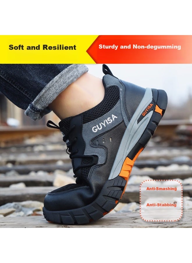 WELDON Safety Shoes For Men, Summer Breathable, Steel Toe Cap, Puncture-Resistant, Ultra-Light, Construction Site Work Boots, 1109T, Size 38 - Image 4