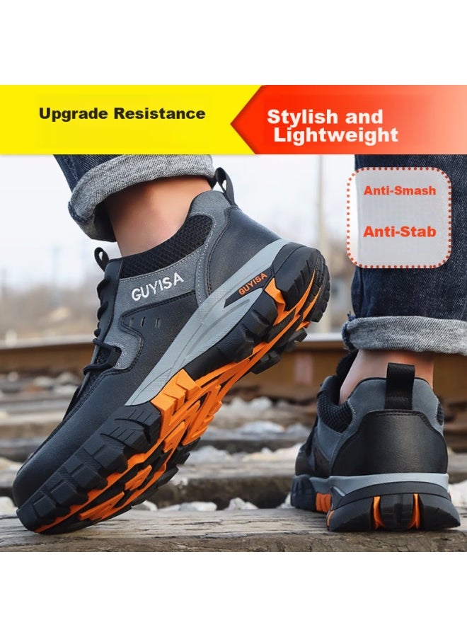 WELDON Safety Shoes For Men, Summer Breathable, Steel Toe Cap, Puncture-Resistant, Ultra-Light, Construction Site Work Boots, 1109T, Size 38 - Image 5