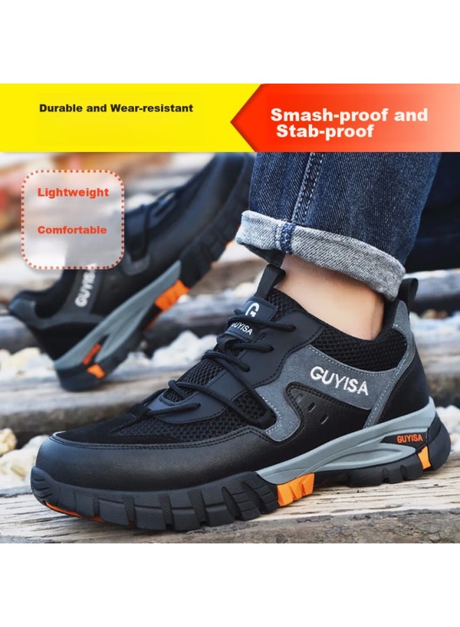 WELDON Safety Shoes For Men, Summer Breathable, Steel Toe Cap, Puncture-Resistant, Ultra-Light, Construction Site Work Boots, 1109T, Size 38 - Image 2