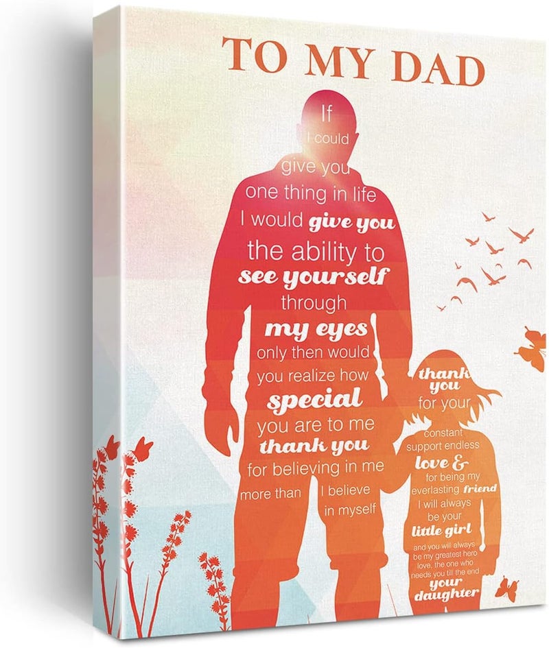 JerLoe Motivational Canvas Wall Art for Dad - Image 1