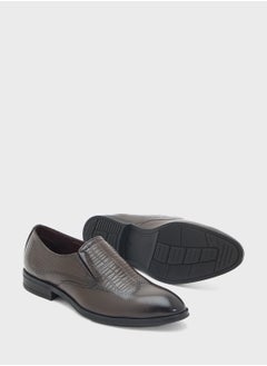Robert Wood Croc Emboss Formal Slip Ons  - Image 3