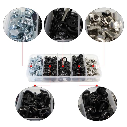 BLCCLOY 200Pcs 2020 Aluminum Extrusion M5 T Slot Nuts and Bolts Screws 20 Series Extruded Hardware Drop in T Nut Slide Nut M5x8 10mm for 20/20 80 20 2040 T V Slot Black Aluminum Profile Accessories - Image 5