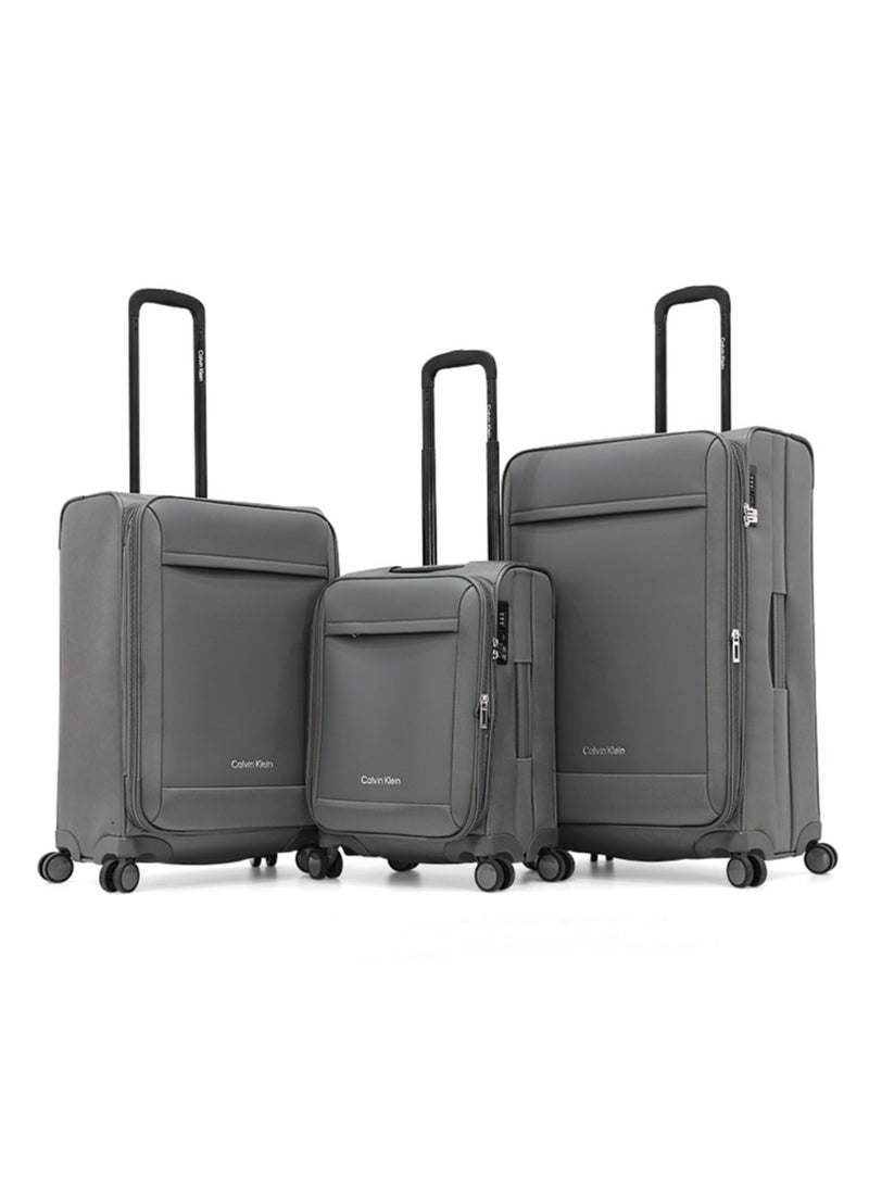 Calvin Klein 3-Piece Softshell Spinner Luggage Set | Lightweight, Flexible Packing for Smart Travelers - Image 1