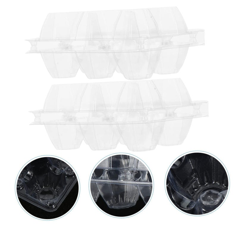 20 Pcs Stackable Egg Storage Containers With Airtight Lid Clear Plastic - Image 3