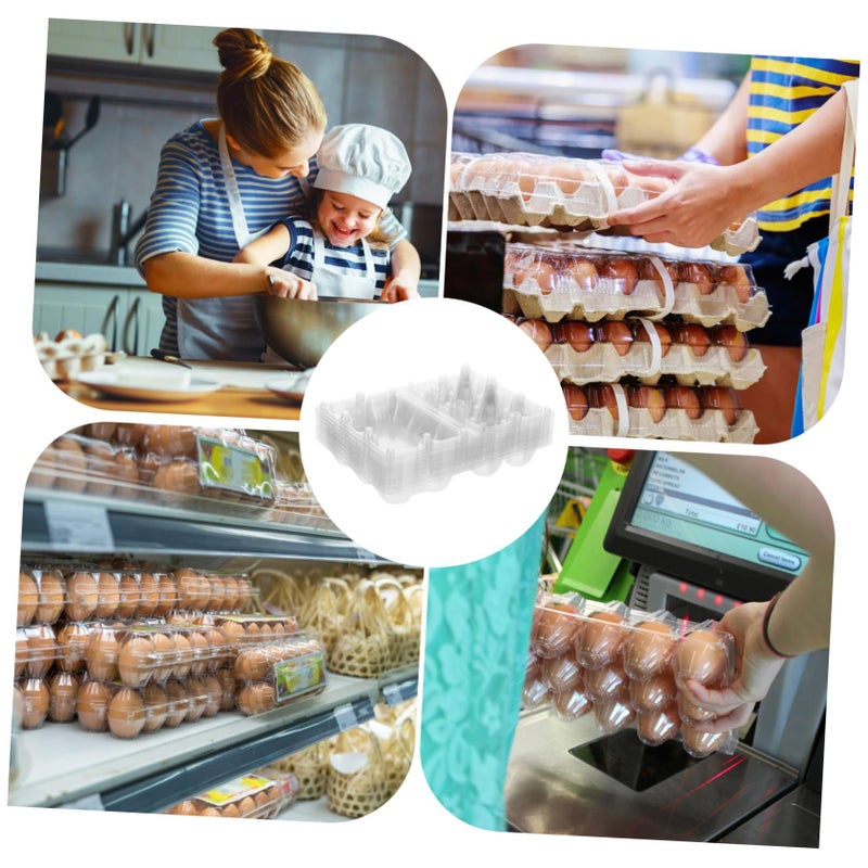 20 Pcs Stackable Egg Storage Containers With Airtight Lid Clear Plastic - Image 5