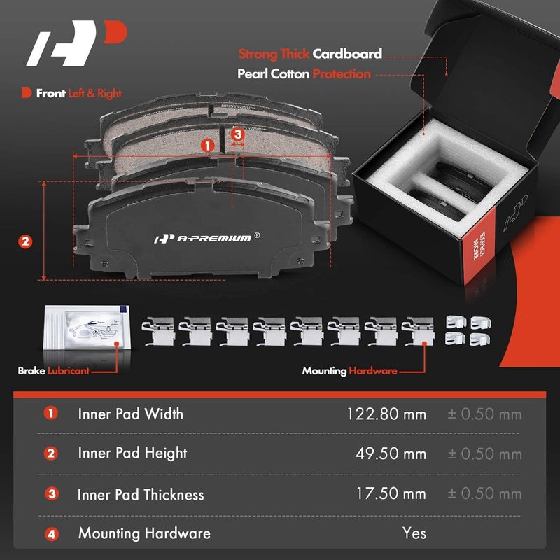 A-Premium Front Drilled and Slotted Brake Rotors and Ceramic Pads Kit - Image 3