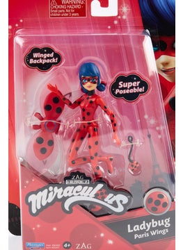 ZAG Heroez Miraculous Super Poseable Ladybug Paris Wings Fashion Doll, Red  - Image 5