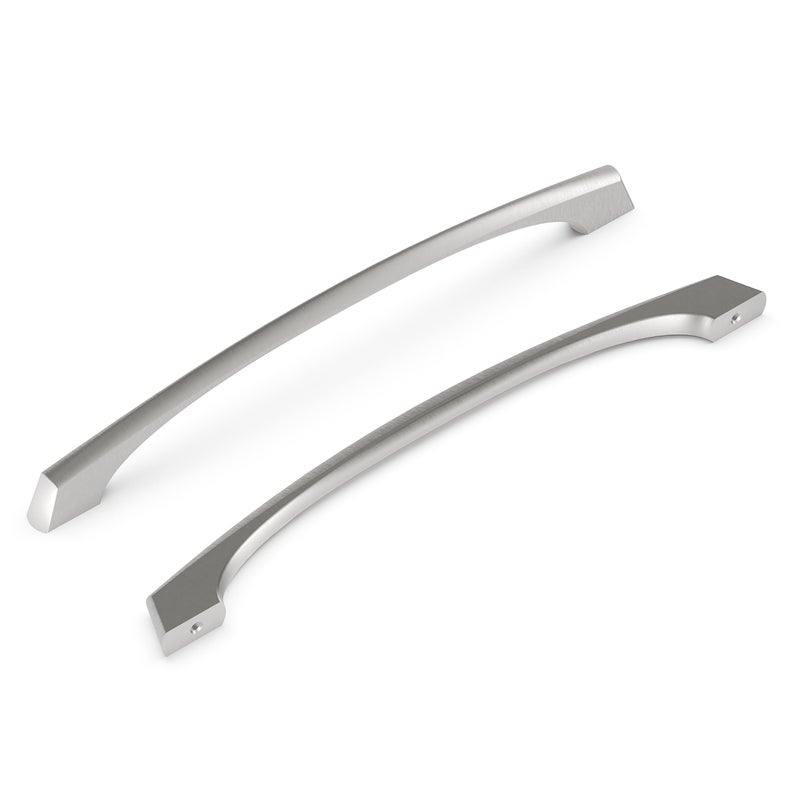 Hickory Hardware 1 Pack Solid Core Kitchen Cabinet Pulls Luxury Cabinet Handles Hardware for Doors Dresser Drawers 81316 Inch 224mm Hole Center Stainless Steel Greenwich Collection