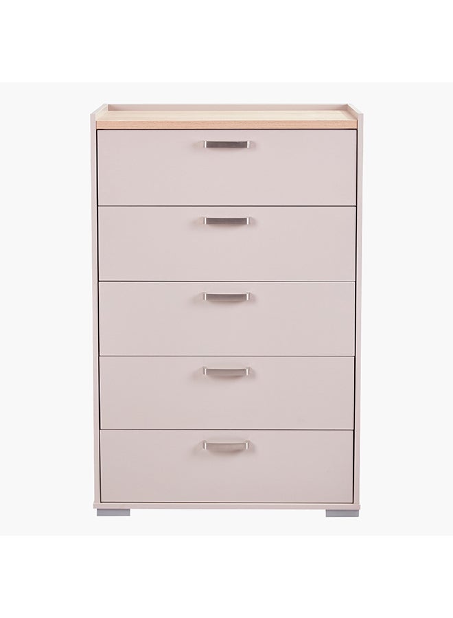 Home Box Hayes Chest of 5-Drawers 78 x 124 x 39 cm  - Image 3