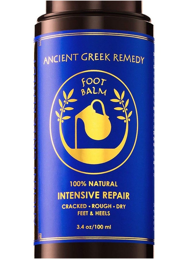 Ancient Greek Remedy - Ancient Greek Remedy Organic Foot Balm for Dry Cracked Feet and Heels, Made of Olive, Almond, Jojoba, Lavender and Vitamin E Oil. Natural Cream Moisturizer for Dry Skin Care for Women, Men - Image 1