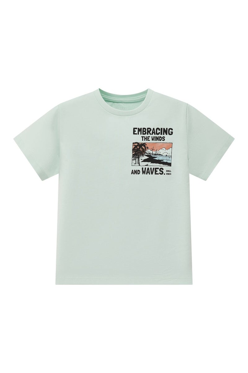 GIORDANO Graphic Print T-Shirt for Kids in Green
