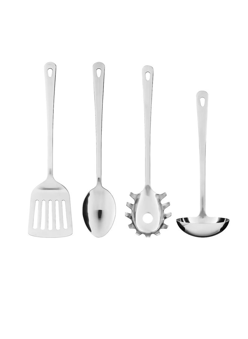 4-piece kitchen utensil set, stainless steel - Image 1