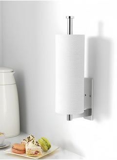 Beauenty Stainless Steel Kitchen Paper Towel Holder, Cabinet Under Cabinet Dispenser, Wall Mounted Paper Roll, Bathroom Toilet Paper Holder, Hanging Towel Rack Hanger Holder, Self-Adhesive or Drilled, Silver  - Image 2