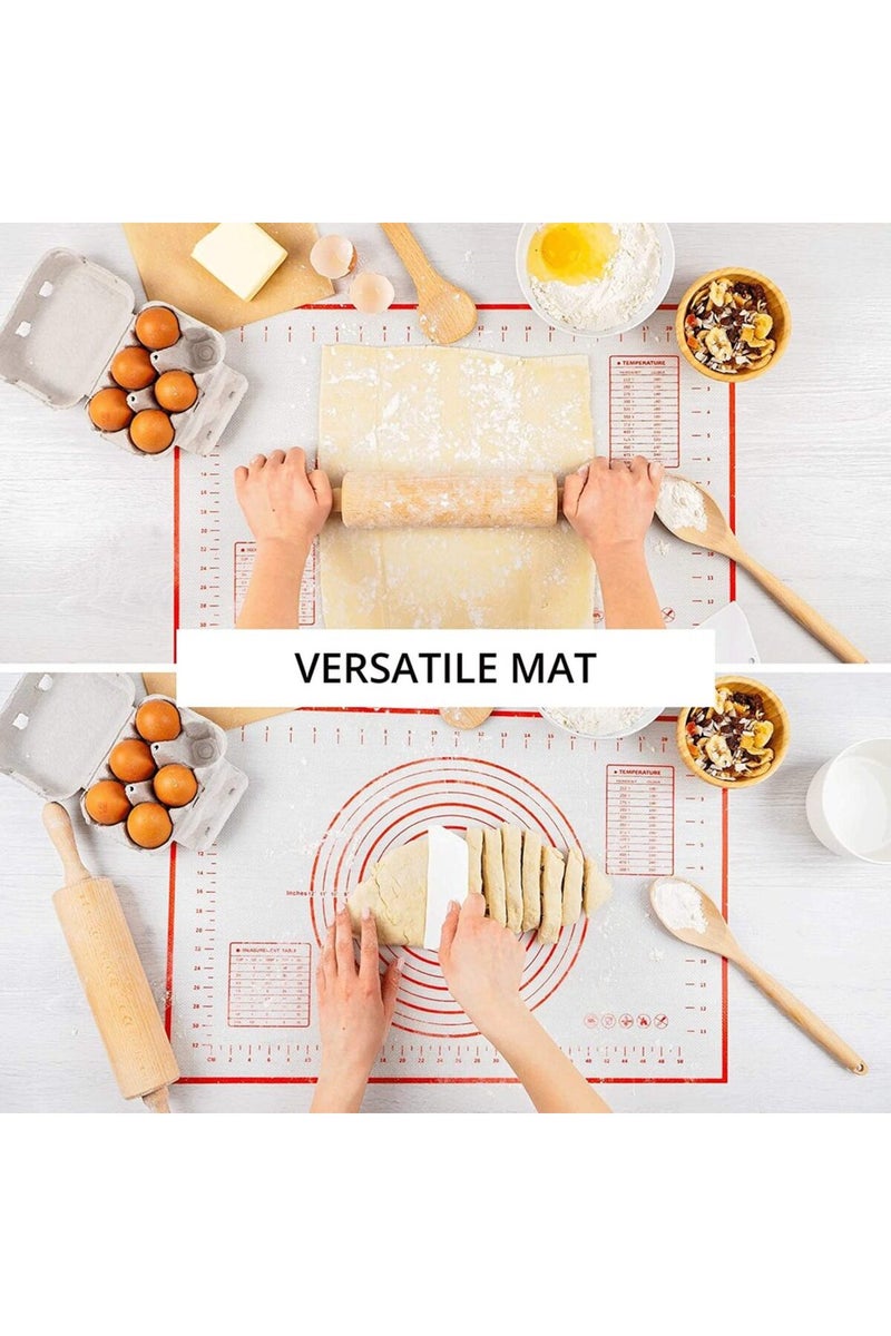 إيروريكس حصيرة خبز سيليكون كبيرة سوداء 80×60 سم، مناسبة لفرد وعجن المعجنات، مثالية للمطبخ. - Image 4