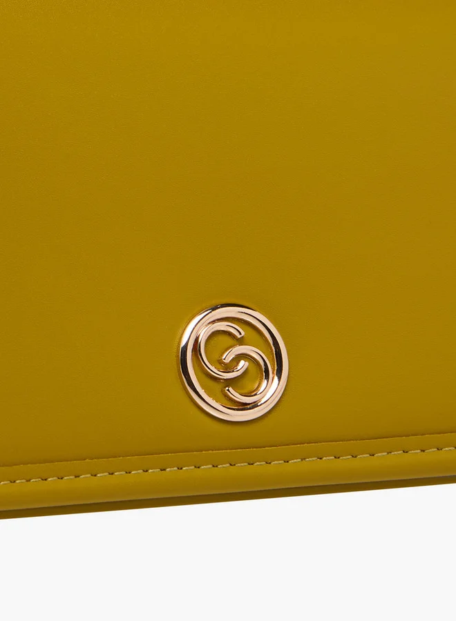 Celeste Solid Crossbody Bag with Detachable Strap and Flap Closure