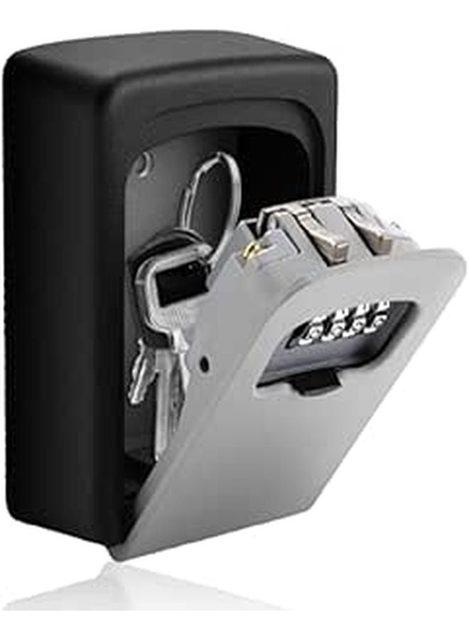 Wall Mount Key Lock Box 4 Digit Security Code Large Capacity Keys Storage for Home Office - Image 1