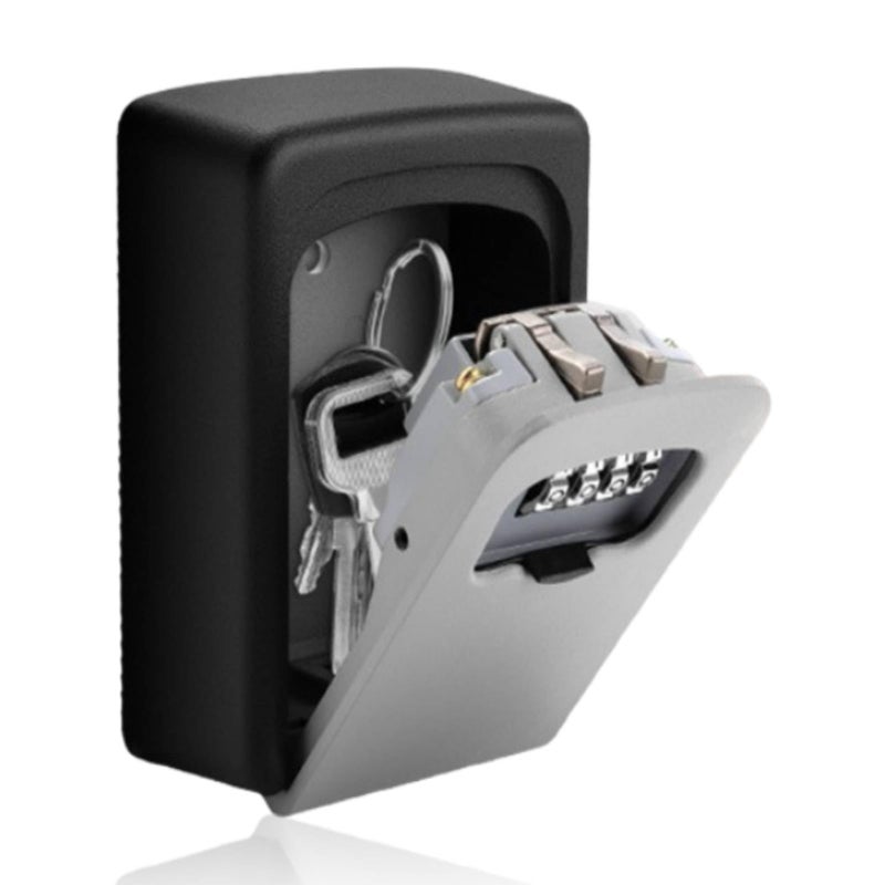 Wall Mount Key Lock Box 4 Digit Security Code Large Capacity Keys Storage for Home Office - Image 2