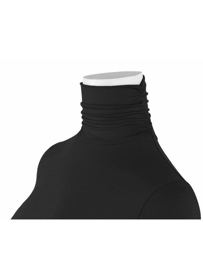 AUHEGN Women's Long Sleeve Lightweight Turtleneck Top Pullover Sweater (X-Large, 8205 Black) - Image 4