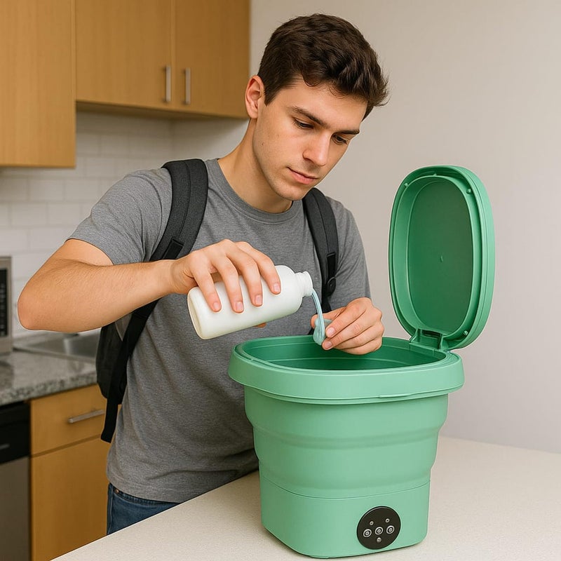 Mini Foldable Portable Washing Machine – Fast and Efficient Washing for Underwear and Light Clothes, Smart, Silent, Easy to Carry - Image 5