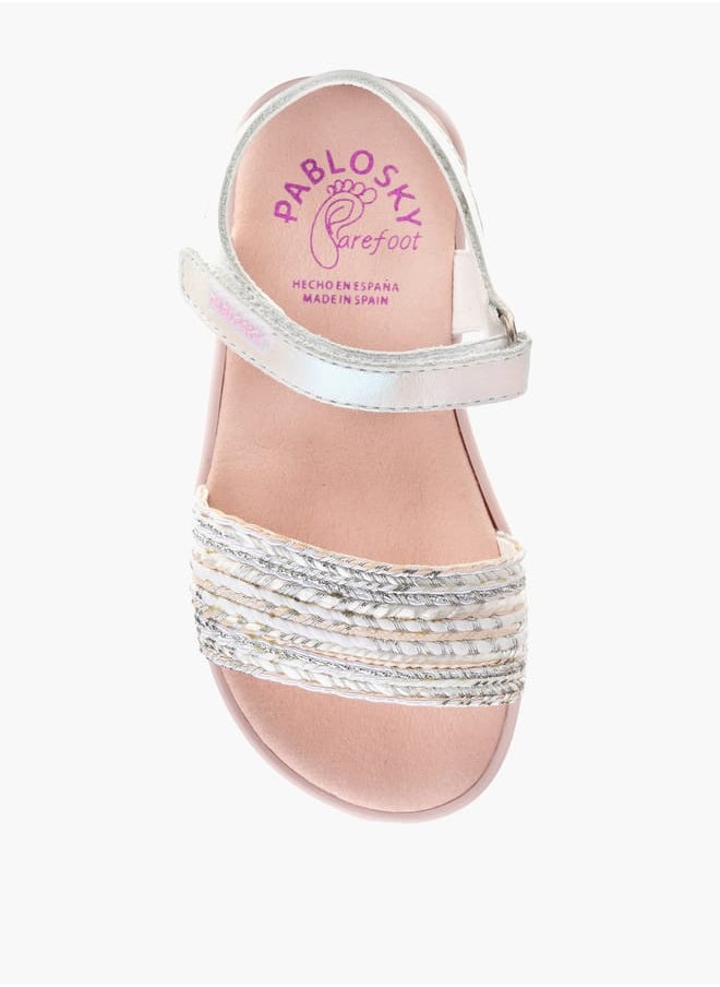 Pablosky Girls Strap Sandals With Hook And Loop Closure  - Image 4