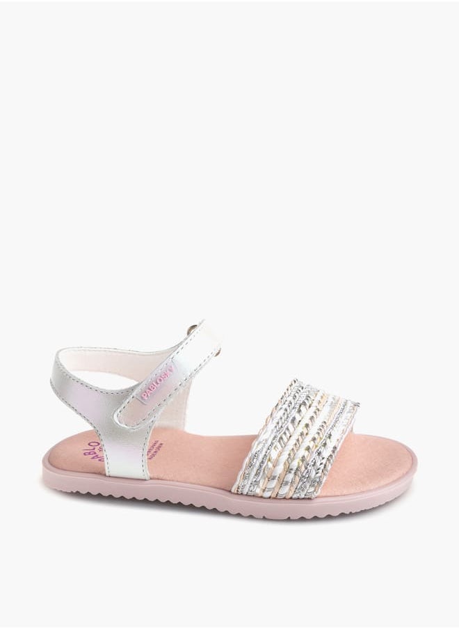 Pablosky Girls Strap Sandals With Hook And Loop Closure  - Image 2