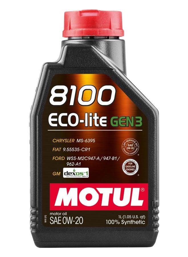 MOTUL Olio motore 8100 0W-20 Olio 1 L