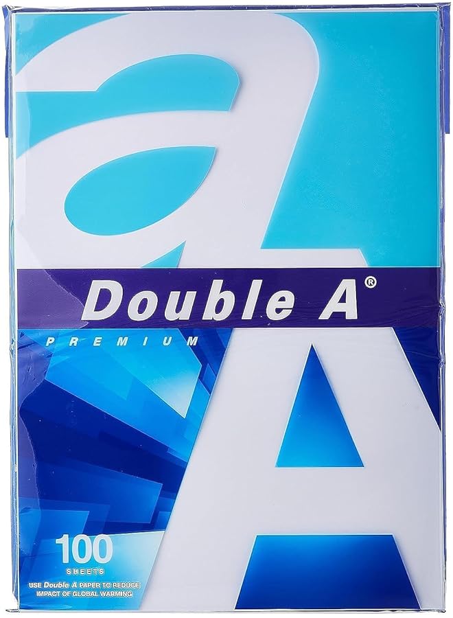 ورق طباعة Double A Premium مقاس A4، 100 ورقة، 80 جرامًا للمتر المربع