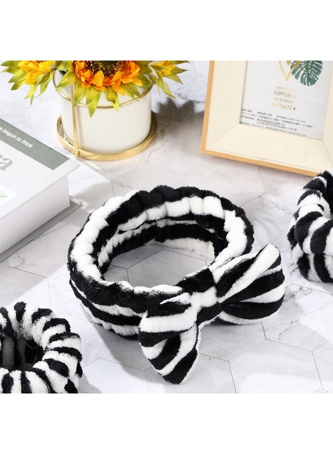 Hanaive Headbands for Women for Washing Face Spa Headband and Wristbands, Makeup Headband for Washing Face, Soft Facial Makeup Head Band, Shower Skin Care Hair Supplies - Image 4