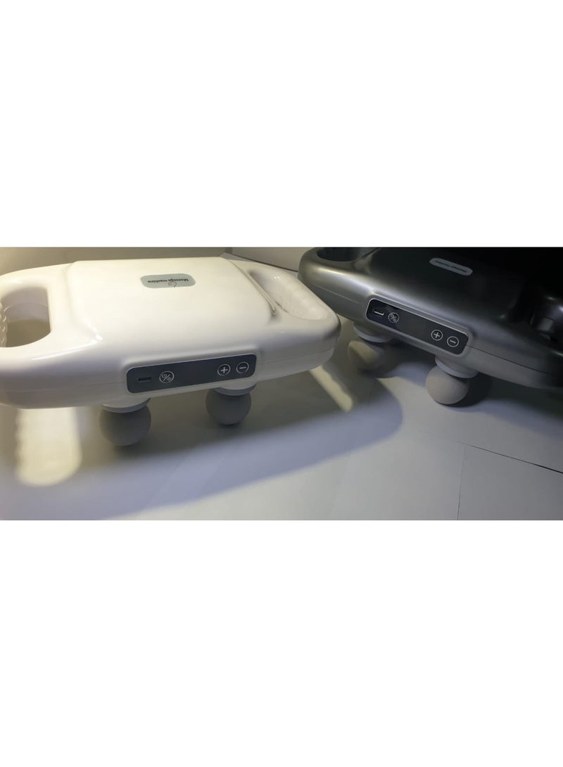 4-Heads Massage Gun Deep Tissue, Muscle Relaxation Percussion Massager with 9 Intensity Levels, 9 Modes of Massage, Low Noise, for Back Neck Leg Whole Body Muscle Pain Relief (White) - Image 3
