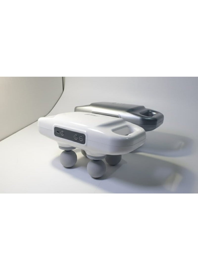 4-Heads Massage Gun Deep Tissue, Muscle Relaxation Percussion Massager with 9 Intensity Levels, 9 Modes of Massage, Low Noise, for Back Neck Leg Whole Body Muscle Pain Relief (White) - Image 2
