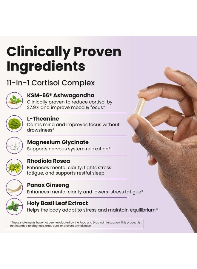 WellPath Soothe Cortisol Manager - Cortisol Supplements for Women with KSM-66® Ashwagandha & L-Theanine - Stress Support, Detox - 11-in-1 Complex, Vegan, Made in USA, Non-GMO, 60 Ct - Image 3