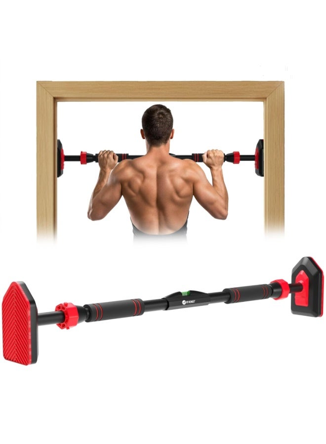 Konex Pull Up Bar for Home Workouts with Effortless Installation | Doorway Hanging Bar, Anti-Slip Ergonomic Grip & Inbuilt Level Meter | Ideal for Pull-Ups & Strength Training | Handles upto 200 kg - Image 1