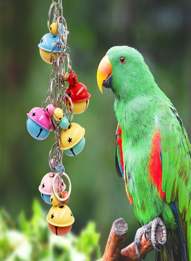 Oooct Bird Swing Bells Toys, Colorful Parrot Metal Bells, Hanging Bird Chewing Toys, Bird Cage Accessories, Suitable for Small to Medium Birds Budgie Lovebirds Conures Parakeets Cockatiels Rats - Image 5