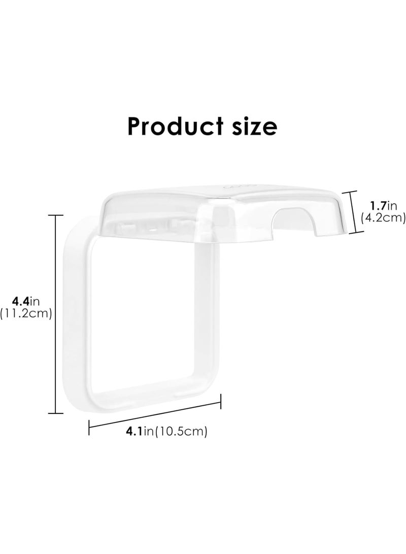 SYOSI Weatherproof Outlet Cover, Adhesive Electrical Receptacle Protector, Dustproof Splash Resistant Plug Cover for Bathroom Kitchen Balcony Indoor Outdoor Safety, White - Image 2