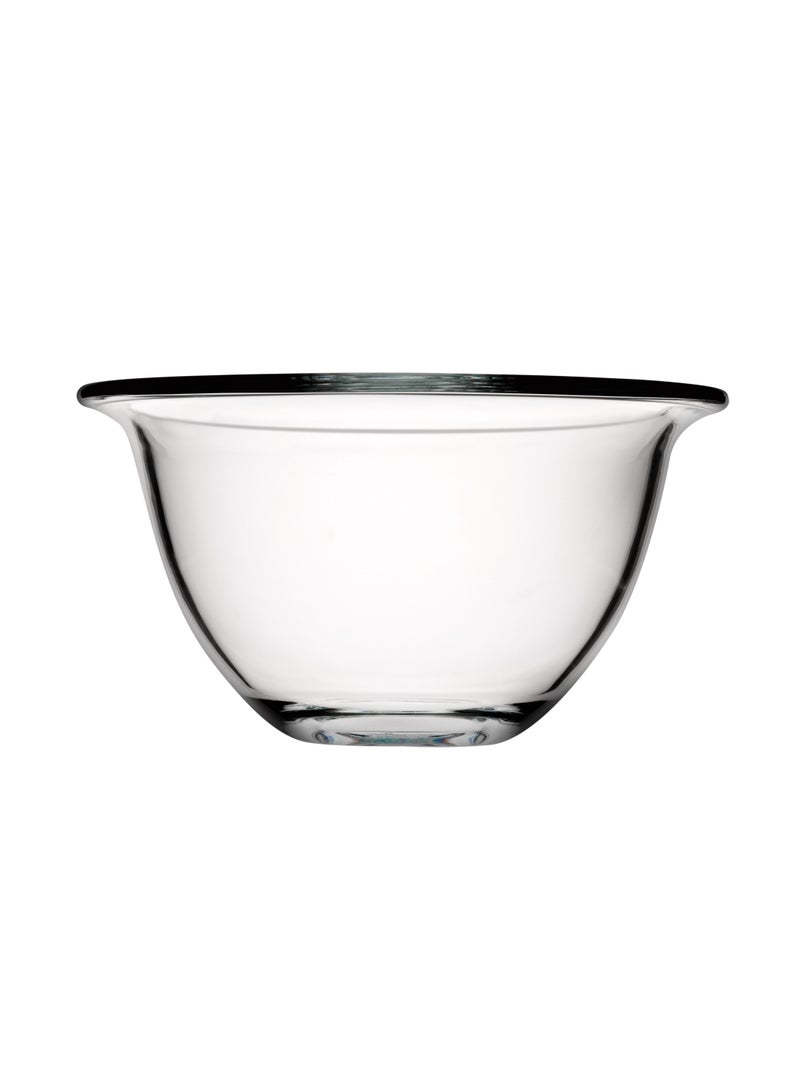 Borcam Round Borosilicate Glass Mixing Bowl – 900 ml – Heat-Resistant Clear Glass Bowl for Mixing, Serving & Prep - Image 2