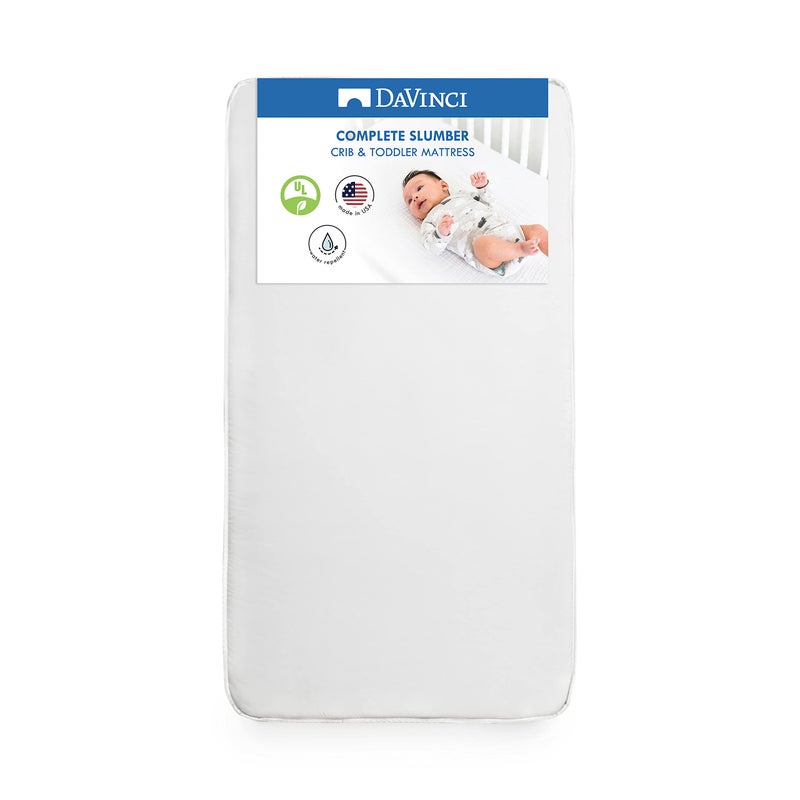 DaVinci Complete Slumber Crib & Toddler Mattress, Firm support, Lightweight, Waterproof, Greenguard Gold Certified - Image 1
