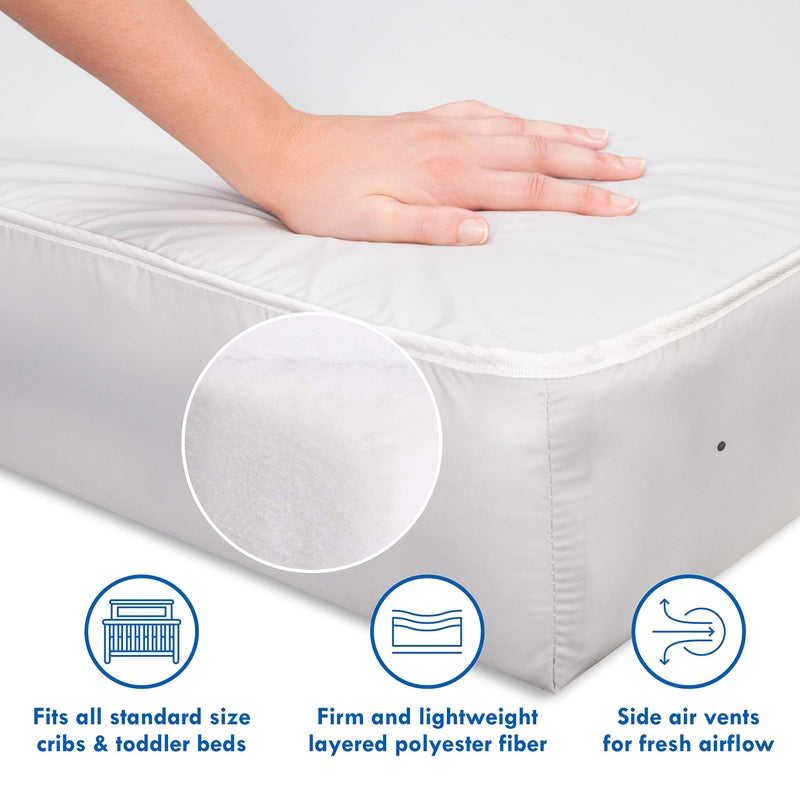 DaVinci Complete Slumber Crib & Toddler Mattress, Firm support, Lightweight, Waterproof, Greenguard Gold Certified - Image 4