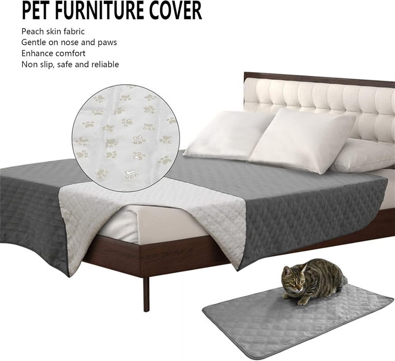Waterproof Pet Furniture Cover, Dog Sofa Cushion Protector, Double - Sided Soft Peach Skin Fabric with Non - Slip Backing for Couch Bed, Machine Washable Pet Blanket for (M:86*82in(218*208cm)) - Image 5