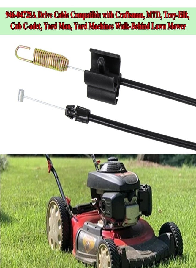 Wanotine 946-04728A Drive Cable Replaces MTD 746-04728, 746-04728A, 946-04728 Single Speed Forward Cable for Troy-Bilt TB200 TB210 TB430 RM410, MTD, Craftsman Self Propelled Lawn Mower - Image 3