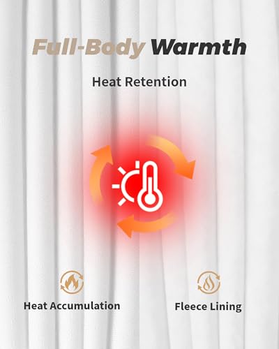 WEERTI Thermal Underwear for Men Long Johns with Fleece Lined Base Layer Men Cold Weather Top Bottom White - Image 3