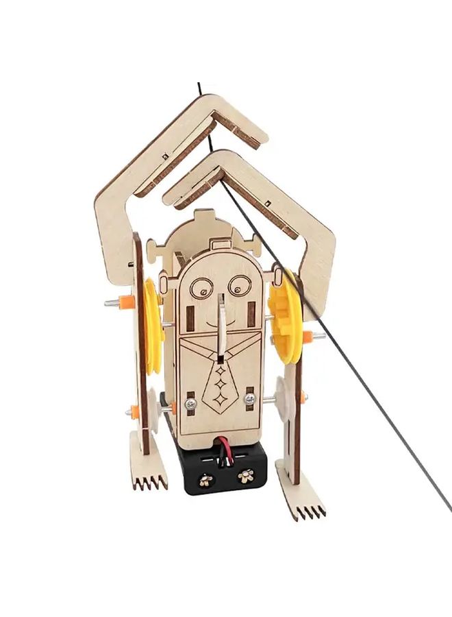 طقم بناء روبوت خشبي STEM تجربة علمية لعبة تسلق الحبل (مجموعة واحدة) - Image 5