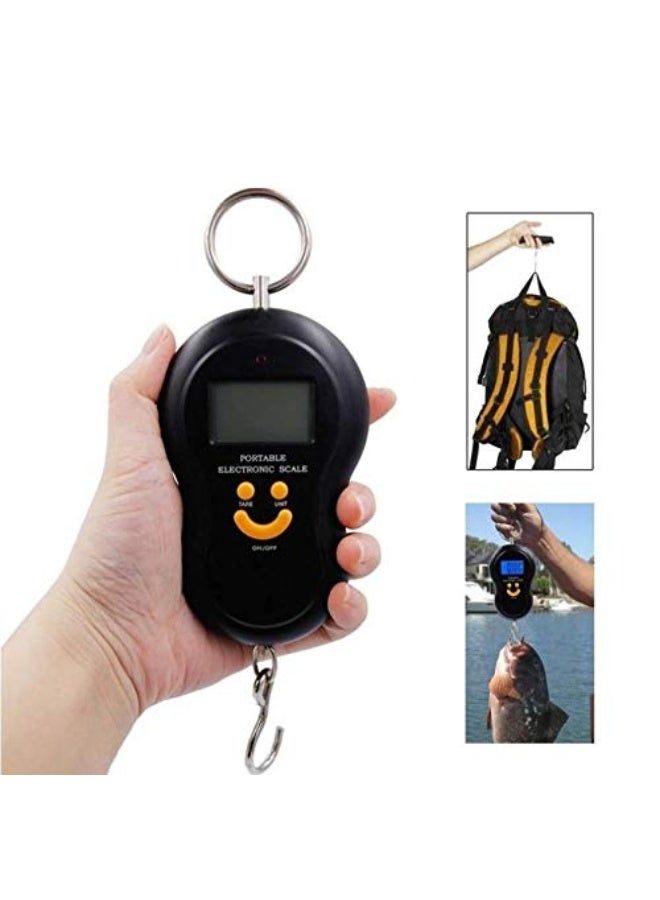 فكسر ميزان فيكسر الرقمي الإلكتروني لوزن الأمتعة 50 كجم/10 جم بشاشة LCD بإضاءة خلفية وموازين صيد مع خطاف تعليق - Image 5