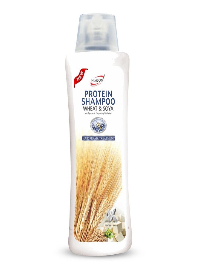 Nimson Protein Shampoo with Wheat & Soya - 500ml | Intensive Hair Repair for Dry, Damaged & Frizzy Hair | Promotes Hair Growth & Strengthens Roots - Image 2