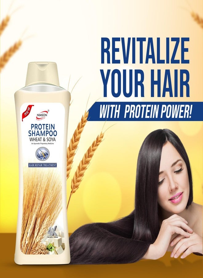 Nimson Protein Shampoo with Wheat & Soya - 500ml | Intensive Hair Repair for Dry, Damaged & Frizzy Hair | Promotes Hair Growth & Strengthens Roots - Image 3