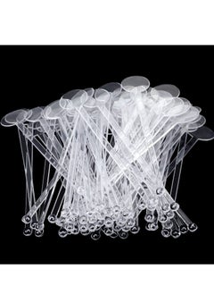 Y&D Disposable Cocktail Swizzle Sticks Clear Plastic Stirrers with Disc Top 7 Inches Drinks Mixing Rod for Coffee Beverage (50Pcs)  - Image 4