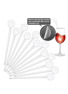 Y&D Disposable Cocktail Swizzle Sticks Clear Plastic Stirrers with Disc Top 7 Inches Drinks Mixing Rod for Coffee Beverage (50Pcs)  - Image 2